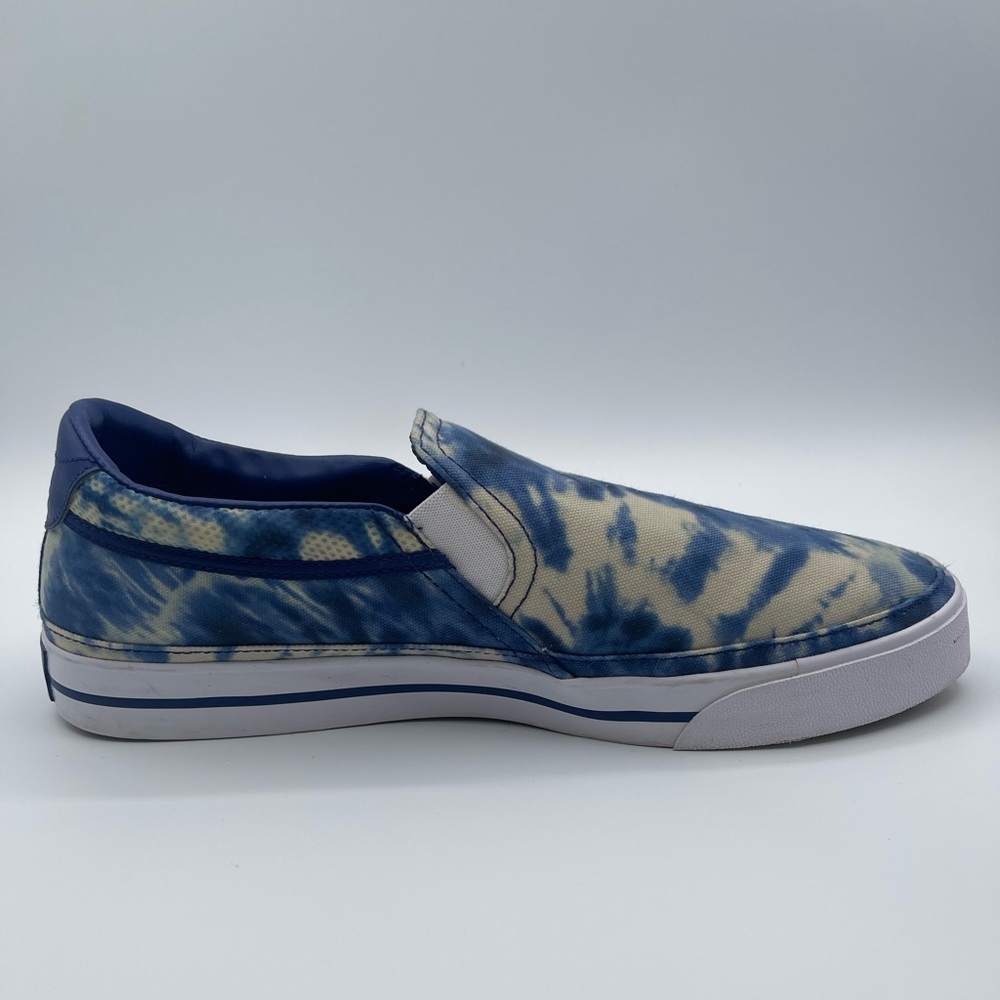 Men Nike Court Legacy Print Slip On Shoes Sneakers Blue White Tie Dye DH1439 901 - Picture 2 of 8